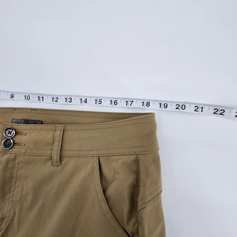Prana Halle Hiking‎ Pants Tan Khaki Straight Leg Outdoor Size 12 Gorpcore Earthy